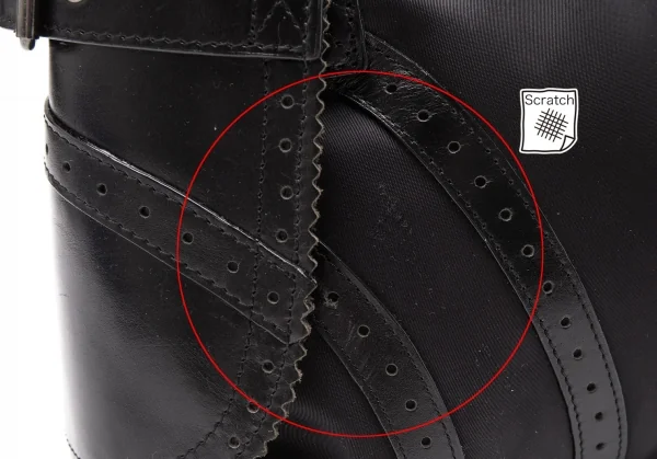 ジャンポールゴルチエJean Paul GAULTIER レザーポケットデザインナイロン2wayバッグ 黒 K-119364_005