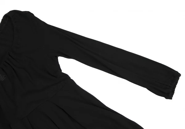ヴィヴィアンウエストウッド レッドレーベルVivienne Westwood Red Label ギャザーネック天竺チュニックワンピース 黒2 K-119365_005
