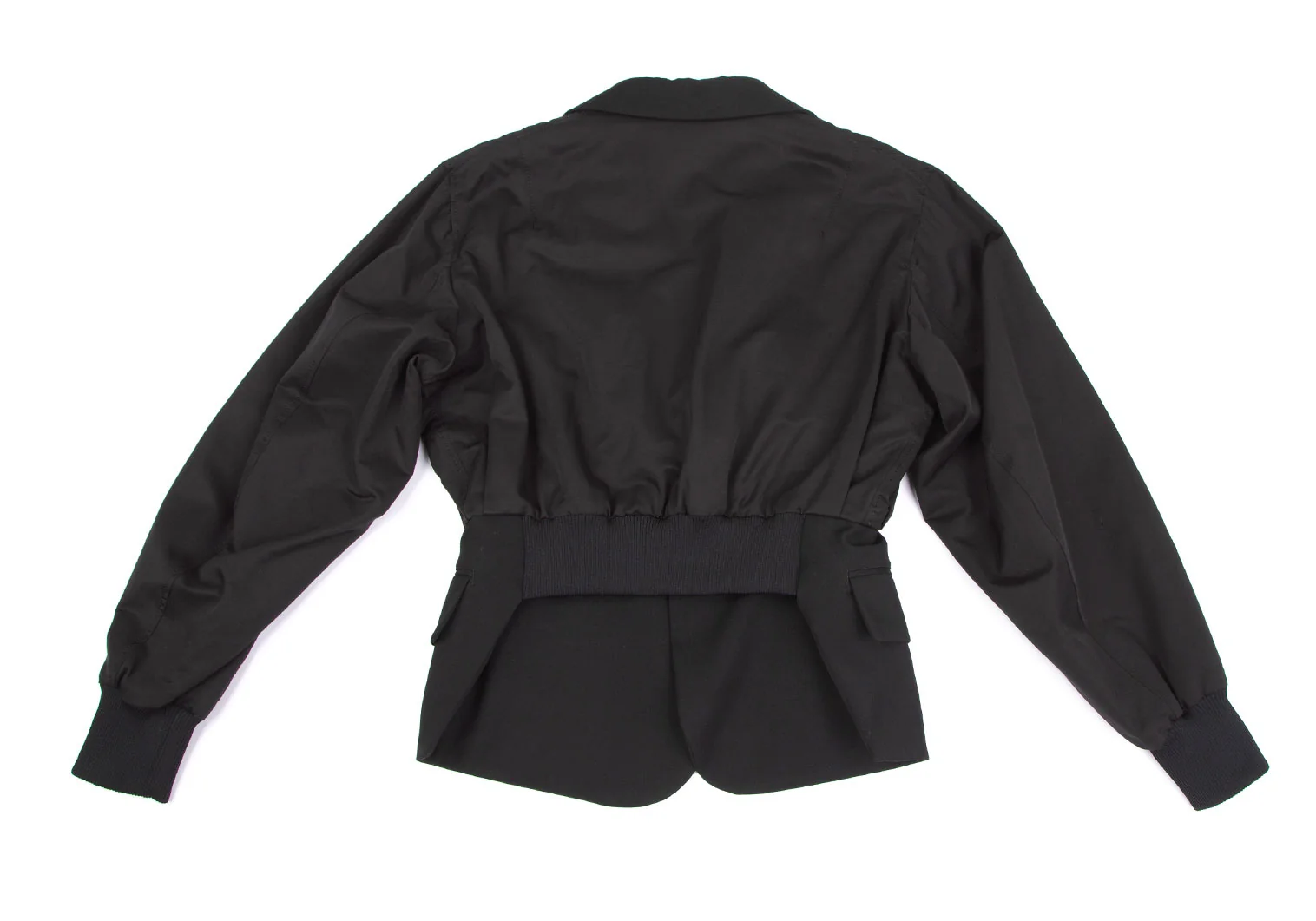 極美品⭐️ヨウジヤマモト ポリエステルギャバジン 変形ジャケット M位 黒 極美品⭐️ヨウジヤマモト ポリエステルギャバジン 変形