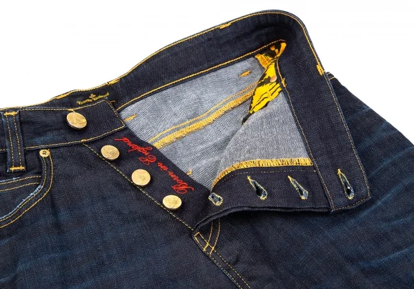 ヴィヴィアンウエストウッド アングロマニアVivienne Westwood ANGLOMANIA バックポケットオーブエンブレム刺繍デニム インディゴ26 K-119384_010