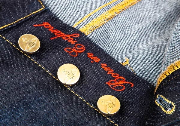 ヴィヴィアンウエストウッド アングロマニアVivienne Westwood ANGLOMANIA バックポケットオーブエンブレム刺繍デニム インディゴ26 K-119384_011