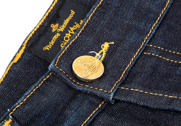 ヴィヴィアンウエストウッド アングロマニアVivienne Westwood ANGLOMANIA バックポケットオーブエンブレム刺繍デニム インディゴ26 K-119384_009