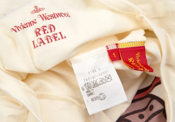 ヴィヴィアンウエストウッド レッドレーベルVivienne Westwood Red Label オーブプリントTシャツ ベージュ1 K-119388_013