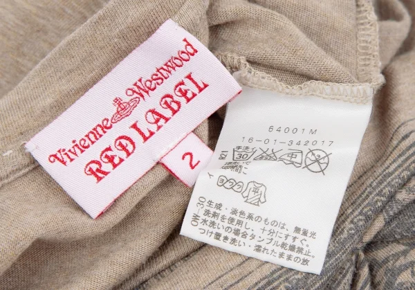 ヴィヴィアンウエストウッド レッドレーベルVivienne Westwood Red Label ゴシックファニチャープリントカットソー モカ2 K-119389_011