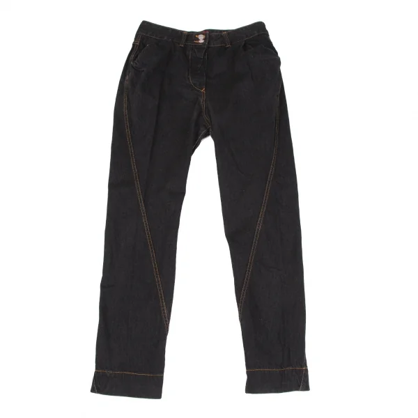 ヴィヴィアンウエストウッド レッドレーベルVivienne Westwood Red Label バックポケットハートオーブ刺繍立体裁断デニムパンツ