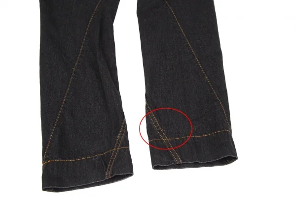 ヴィヴィアンウエストウッド レッドレーベルVivienne Westwood Red Label バックポケットハートオーブ刺繍立体裁断デニムパンツ 黒3 K-119393_011