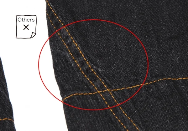 ヴィヴィアンウエストウッド レッドレーベルVivienne Westwood Red Label バックポケットハートオーブ刺繍立体裁断デニムパンツ 黒3 K-119393_012