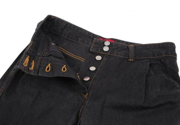 ヴィヴィアンウエストウッド レッドレーベルVivienne Westwood Red Label バックポケットハートオーブ刺繍立体裁断デニムパンツ 黒3 K-119393_004
