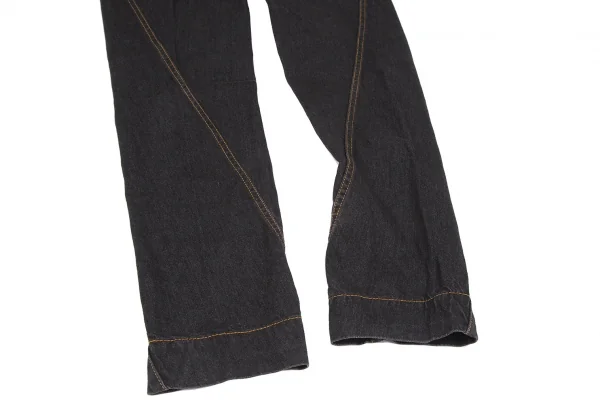 ヴィヴィアンウエストウッド レッドレーベルVivienne Westwood Red Label バックポケットハートオーブ刺繍立体裁断デニムパンツ 黒3 K-119393_006