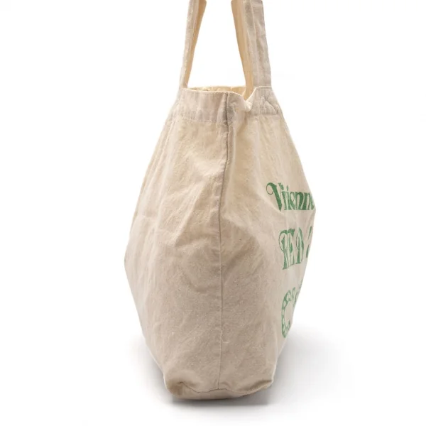 ヴィヴィアンウエストウッド レッドレーベルVivienne Westwood Red Label CHOICE ロゴプリントエコバッグ ベージュ緑 K-119394_006