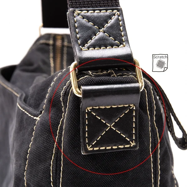 ヴィヴィアンウエストウッドVivienne Westwood メタルオーブキャンバスショルダーバッグ 黒 K-119395_010