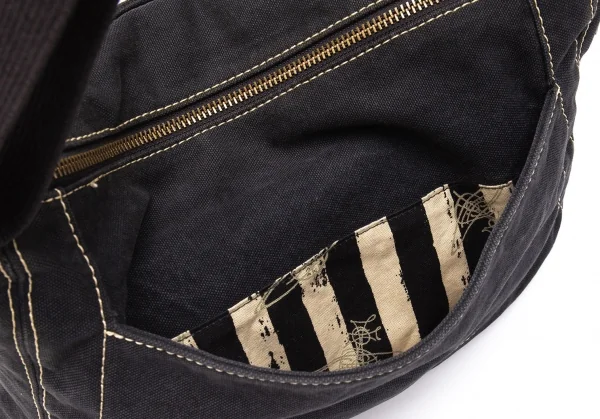 ヴィヴィアンウエストウッドVivienne Westwood メタルオーブキャンバスショルダーバッグ 黒 K-119395_008