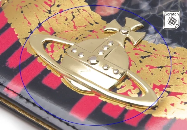 ヴィヴィアンウエストウッドVivienne Westwood フラワープリントオーブパスケース 他 ゴールドマルチ K-119396_006