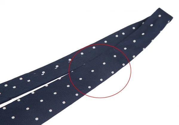 ドレイクスDrakes ドットジャガードネクタイ 紺白 K-119439_003