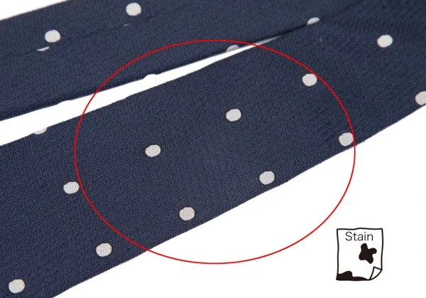 ドレイクスDrakes ドットジャガードネクタイ 紺白 K-119439_004