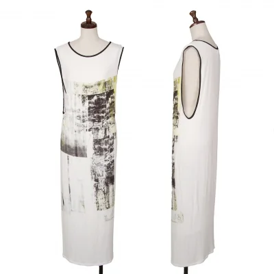 HELMUT LANG Graphic Print Sleeveless Dress