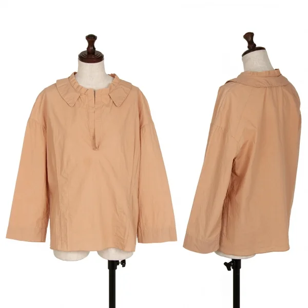 マルニMARNI フリルフラットカラープルオーバーブラウス ピンク