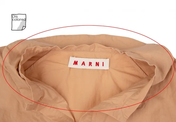 マルニMARNI フリルフラットカラープルオーバーブラウス ピンクベージュ40 K-119449_004