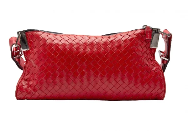 ボッテガヴェネタBOTTEGA VENETA イントレチャートショルダーバッグ 赤 K-119454_004
