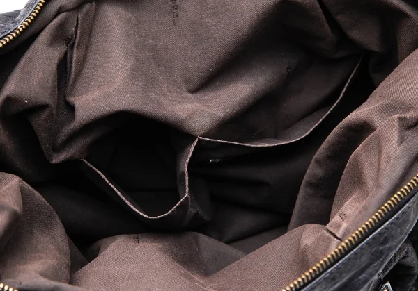 フェンディFENDI バックルベルトデザインシュリンクレザーバッグ 黒 K-119455_018