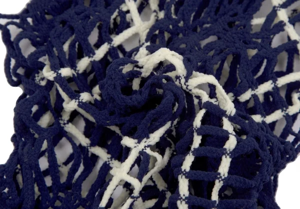 コムデギャルソンCOMME des GARCONS バイカラーネットノースリーブ 青白S位 K-119456_013