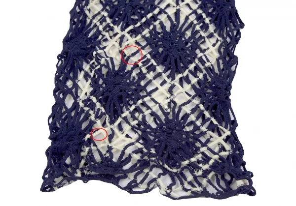 コムデギャルソンCOMME des GARCONS バイカラーネットノースリーブ 青白S位 K-119456_007