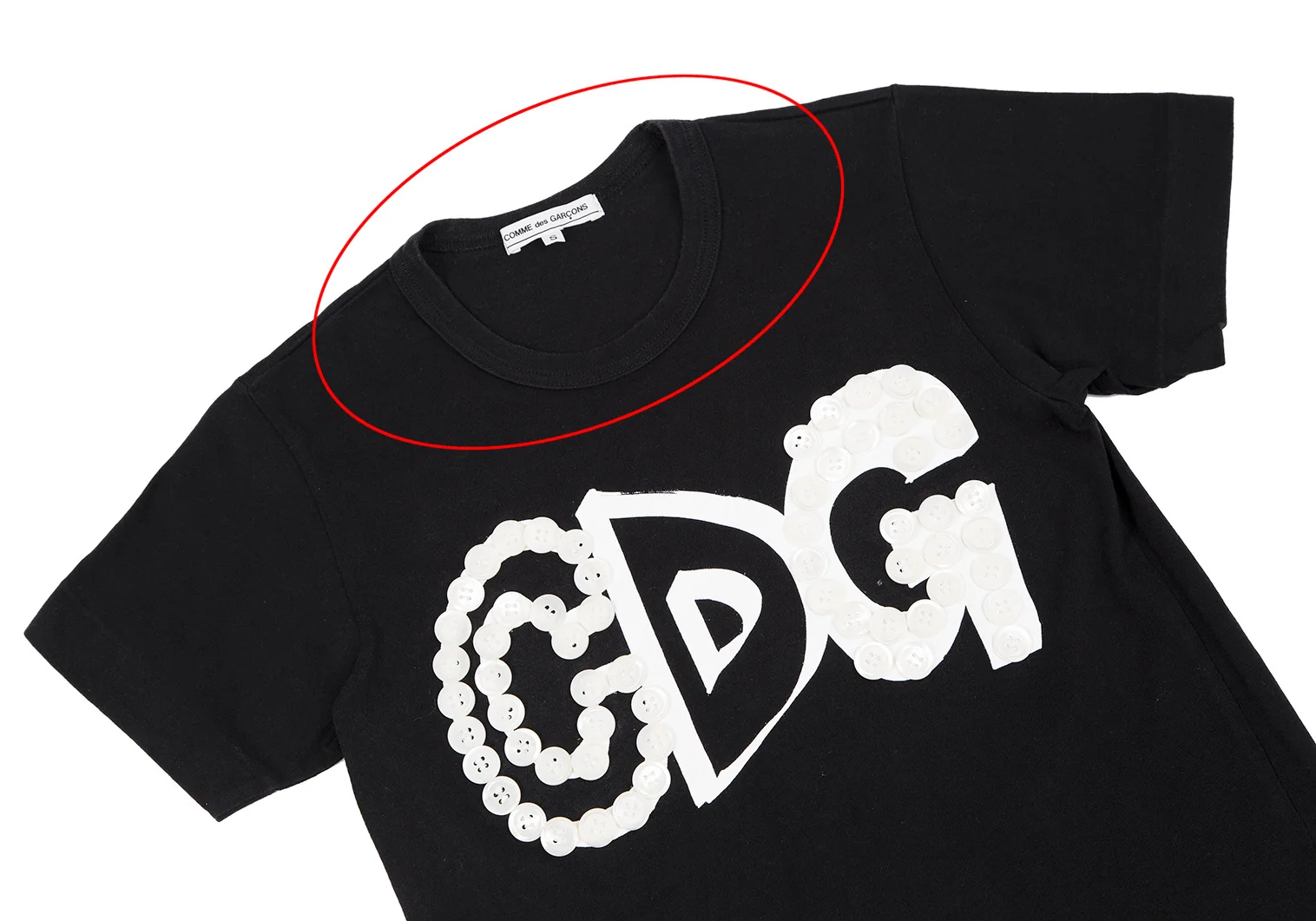 コムデギャルソンcomm des garçonリバーシブルチュールtシャツ