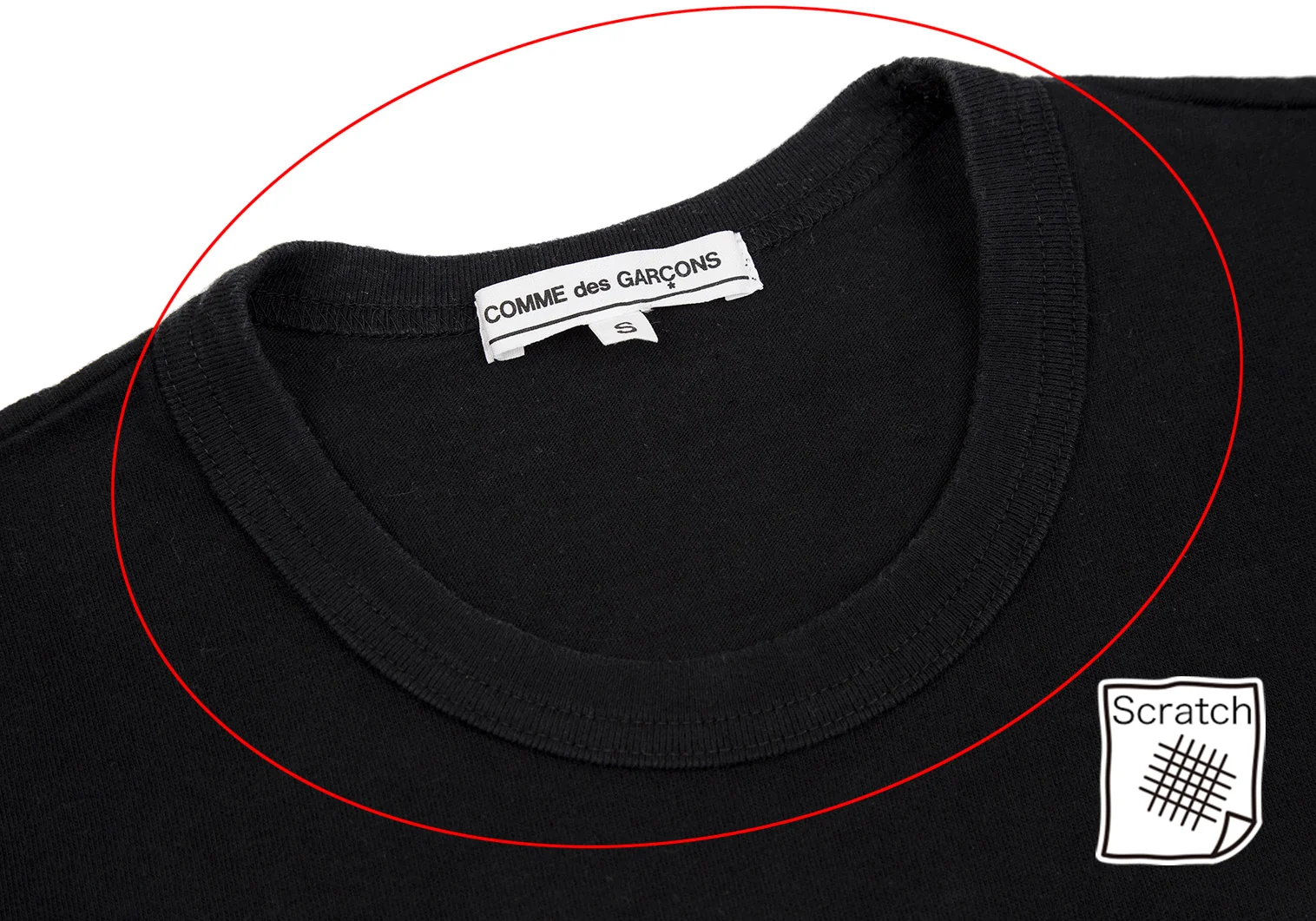 コムデギャルソンCOMME des GARCONS ボタンロゴデザインTシャツ