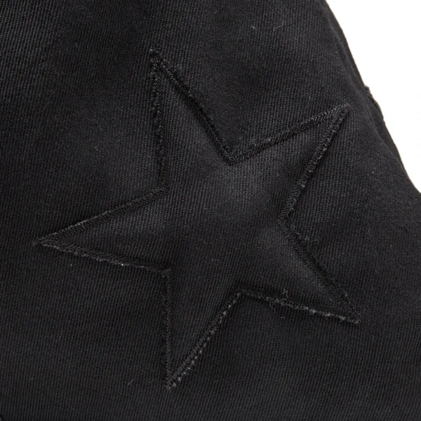 ローブドシャンブル コムデギャルソンrobe de chambre COMME des GARCONS メタルリングハンドルウールスターパッチバッグ 黒 K-119477_003