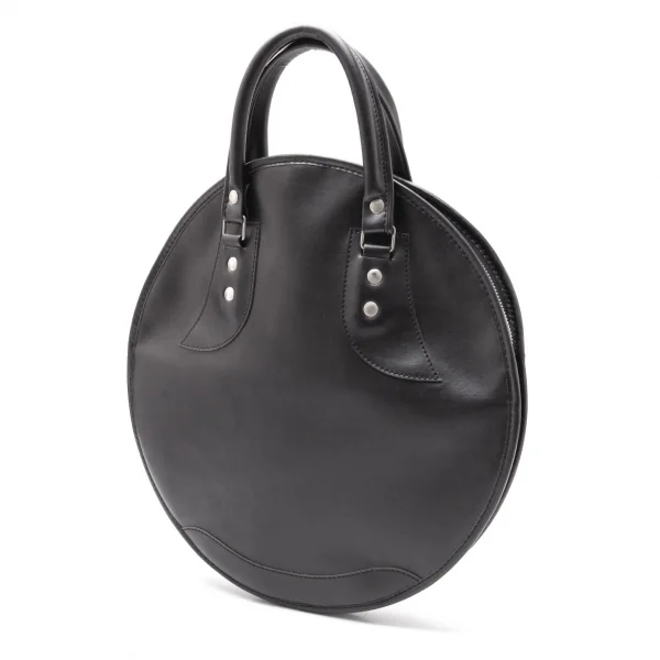 コムコム コムデギャルソンCOMME des GARCONS シンセティックレザーサークルシルエットバッグ