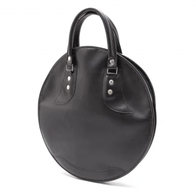 コムコム コムデギャルソンCOMME des GARCONS シンセティックレザーサークルシルエットバッグ
