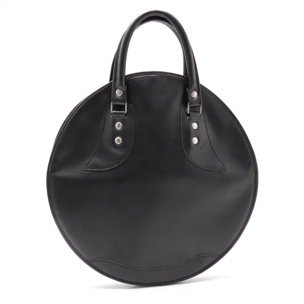 コムコム コムデギャルソンCOMME des GARCONS シンセティックレザーサークルシルエットバッグ 黒 K-119483_002