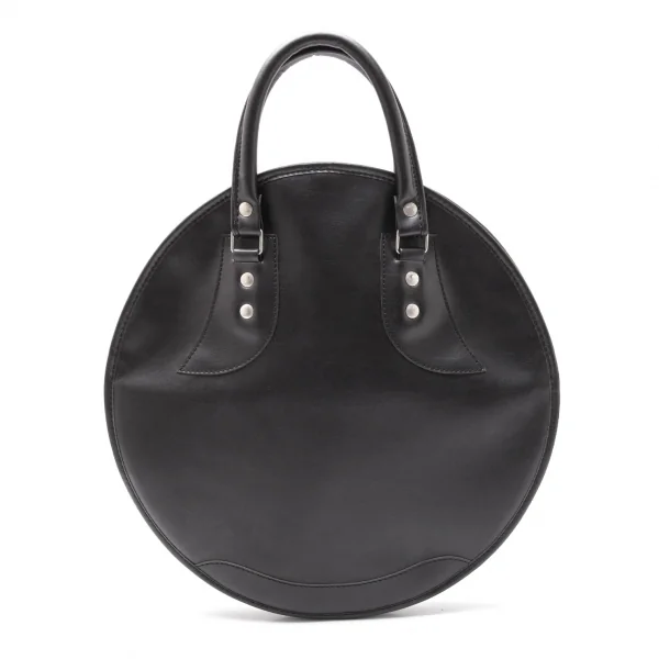 コムコム コムデギャルソンCOMME des GARCONS シンセティックレザーサークルシルエットバッグ 黒 K-119483_004