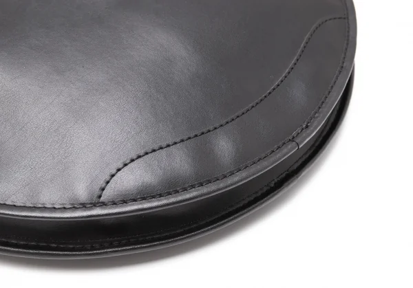 コムコム コムデギャルソンCOMME des GARCONS シンセティックレザーサークルシルエットバッグ 黒 K-119483_007