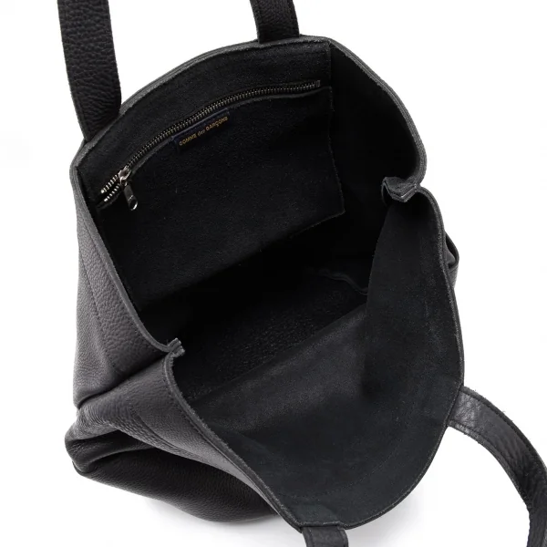 コムデギャルソンCOMME des GARCONS シュリンクレザートートバッグ 黒 K-119487_010