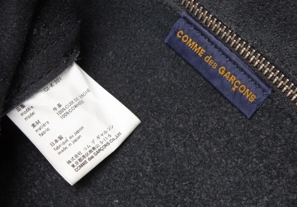 コムデギャルソンCOMME des GARCONS シュリンクレザートートバッグ 黒 K-119487_012