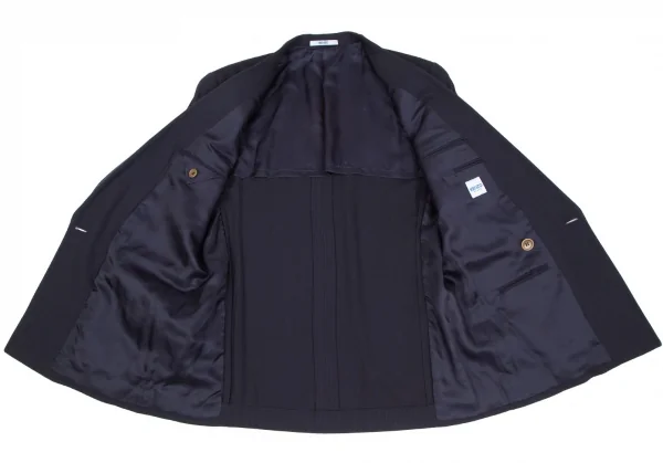 ケンゾーオムKENZO HOMME レーヨンウールストライプダブルジャケット 紺2 K-119500_010