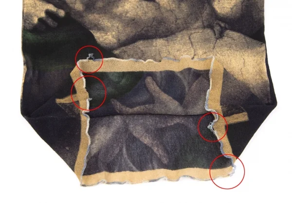 ジャンポールゴルチエ マイユJean Paul GAULTIER AILLE アダムの創造プリントパワーネットカットソー ベージュ黒M K-119510_010