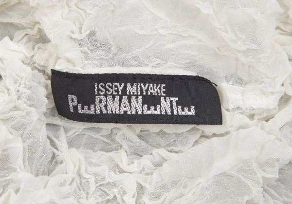 イッセイミヤケペルマネンテISSEY MIYAKE PERMANENTE シワ加工シースルースキッパーカットソー 白L位 K-119517_015