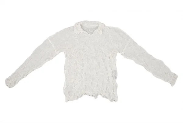 イッセイミヤケペルマネンテISSEY MIYAKE PERMANENTE シワ加工シースルースキッパーカットソー 白L位 K-119517_002