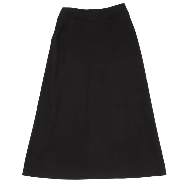 イッセイミヤケISSEY MIYAKE コットンストレッチバックスリットスカート 黒2 K-119524_002