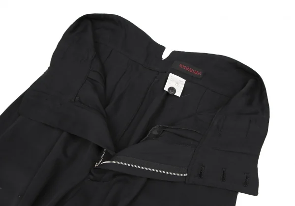 シュルシュレシェバインSCHLUSSELBEIN レーヨンハイウエストワイドパンツ 黒M位 K-119561_005