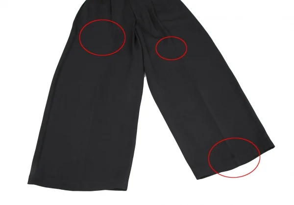 シュルシュレシェバインSCHLUSSELBEIN レーヨンハイウエストワイドパンツ 黒M位 K-119561_006