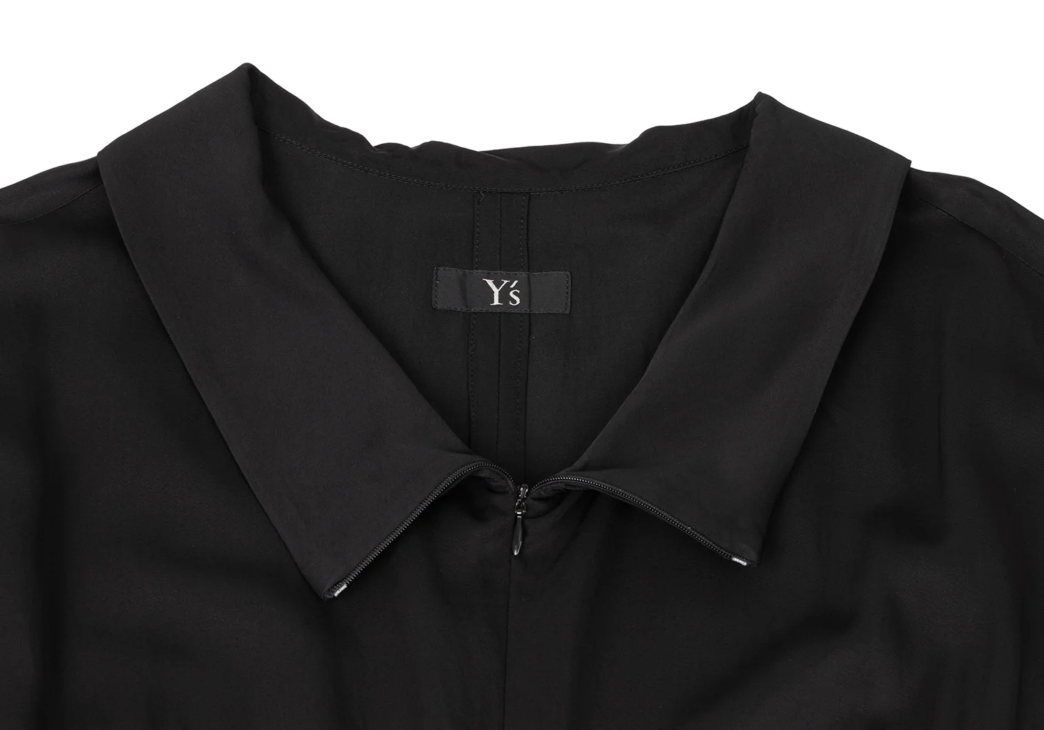 y'sワンピース　前空き ワイズY's レーヨンシルクフロントジップワンピース 黒M位 | DC