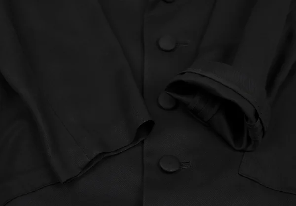 ワイズY's レーヨンギャバ斜行ポケットロングジャケット 黒M位 K-119572_007