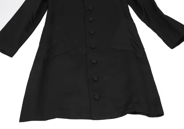 ワイズY's レーヨンギャバ斜行ポケットロングジャケット 黒M位 K-119572_008