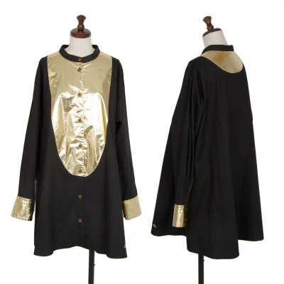ヴィヴィアンウエストウッド レッドレーベルVivienne Westwood Red Label ゴールドフォイル切替シャツワンピース