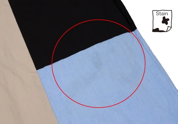 ヴィヴィアンウエストウッド レッドレーベルVivienne Westwood Red Label パネル切替バンドカラーシャツワンピース ベージュ黒水色他00 K-119582_011