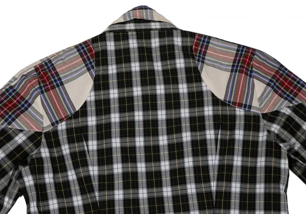 ヴィヴィアンウエストウッド レッドレーベルVivienne Westwood Red Label チェック切替リボンブラウス 白緑他1 K-119583_016