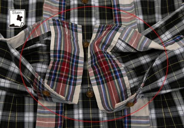 ヴィヴィアンウエストウッド レッドレーベルVivienne Westwood Red Label チェック切替リボンブラウス 白緑他1 K-119583_009